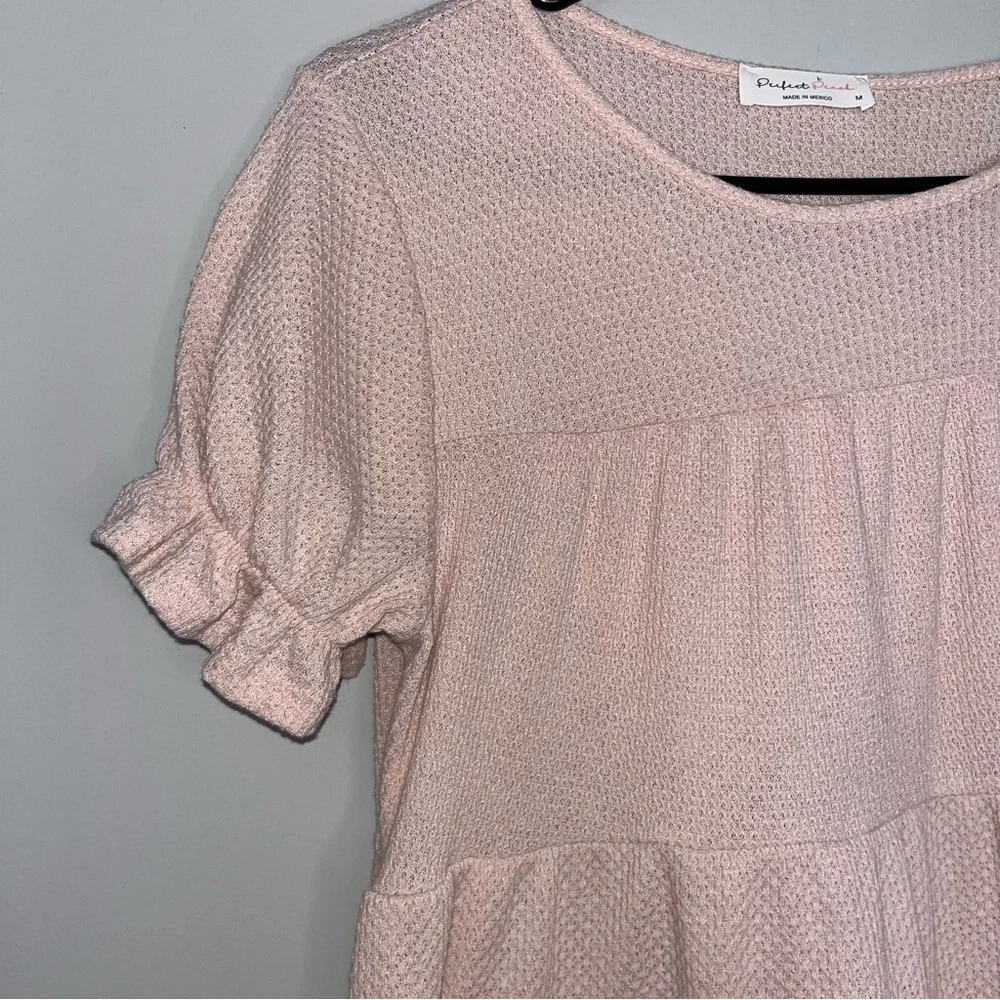 Perfect Peach Pink Knit Top Medium - Picture 4 of 5